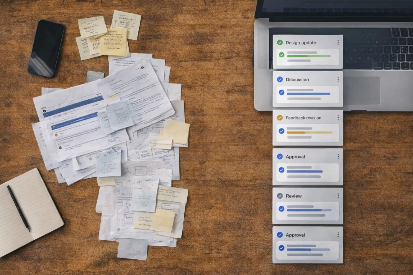 Client requests moving from scattered channels into a single structured review flow.